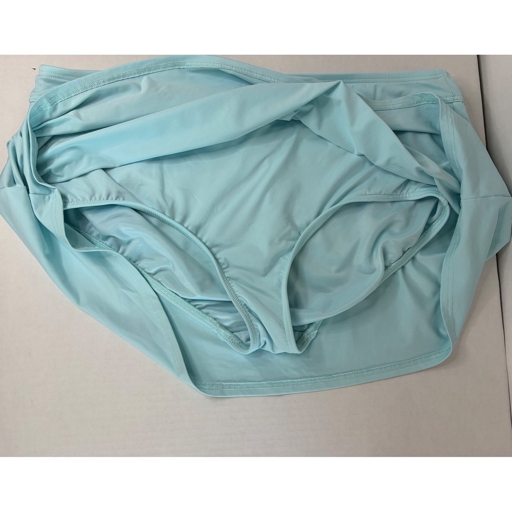 Lands' End Aqua Blue Swim Skirt‎ Skort Bottoms Womens Plus 20W Built In Brief - Picture 7 of 9